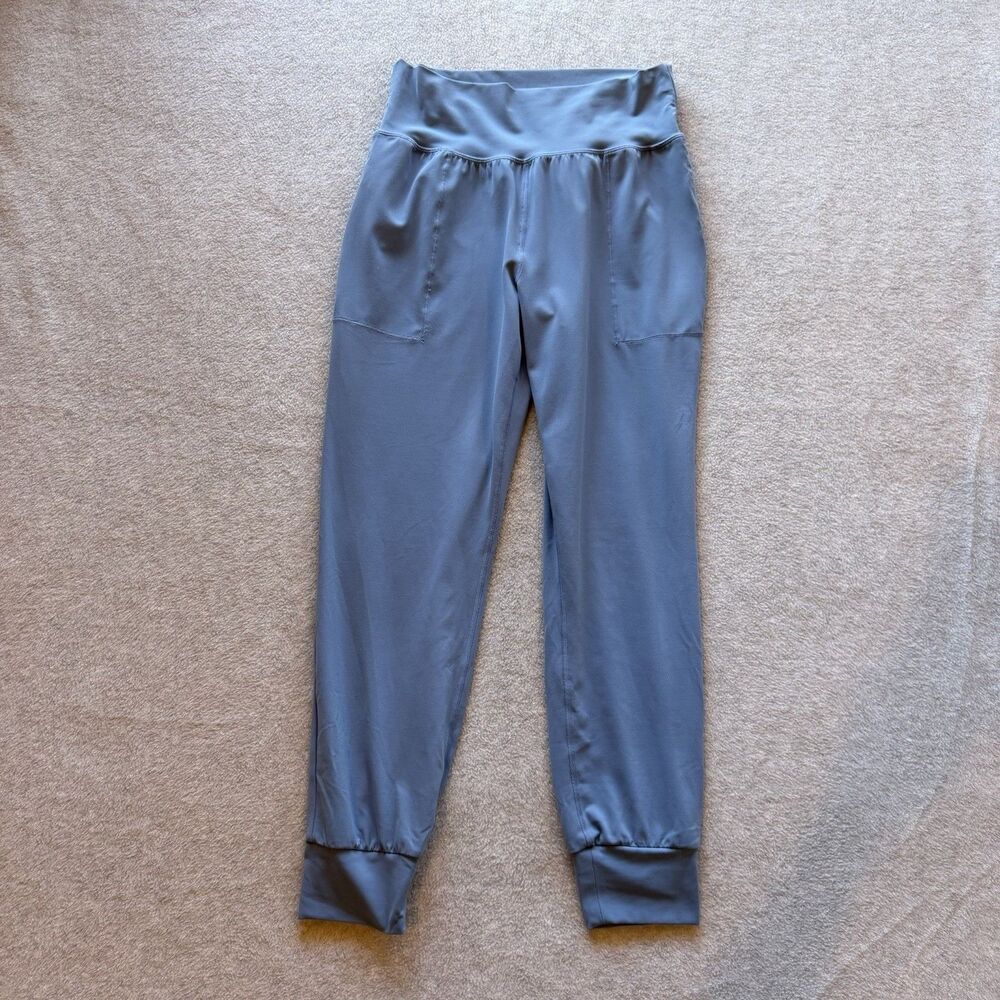 Athleta Women's M Blue High Rise Elation Jogger Pants Powervita Fabric Pockets